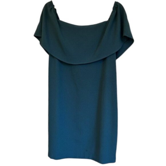Charles Henry dark green off-the-shoulder cocktail dress size L - Picture 2 of 3